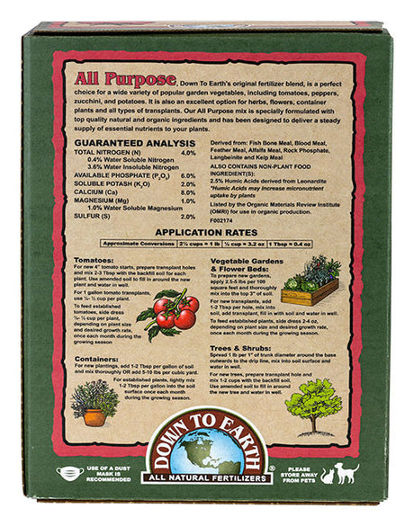 All Purpose 4-6-2 Fertilizer Mini 1 Lb