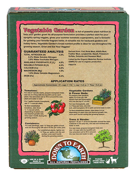 Vegetable Garden 4-4-4 Fertilizer 5lb