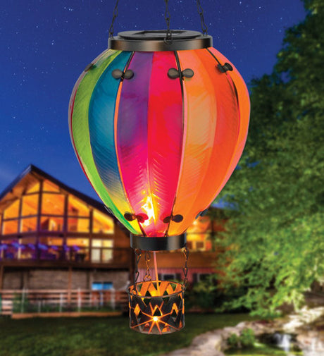 Hot Air Balloon Solar Lantern  - Large - Rainbow