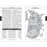 Map of weather regions with text and statistics on a white background