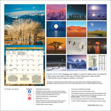 the back cover image of the 2026 Moon Calendar featuring the spread of images in the calendar