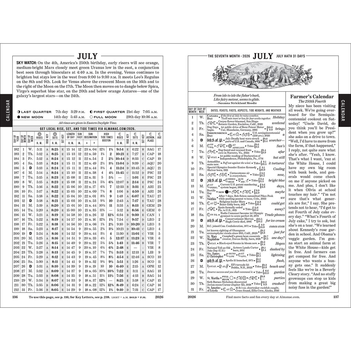 Online  Canadian Edition - 2026  - The Old Farmer's Almanac