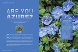 a spread about blue plants titled "Are you Azure?"
