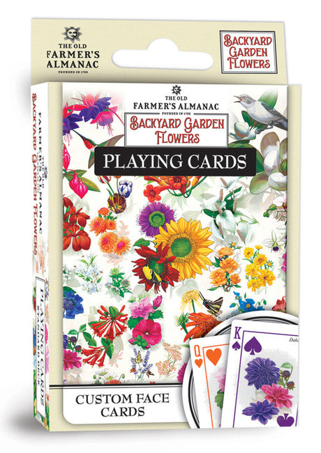 The Old Farmer's Almanac Backyard Garden Flowers Playing Cards