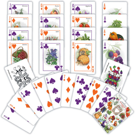 The Old Farmer's Almanac Fruits, Vegetables, Herbs Playing Cards