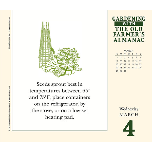 The Old Farmer’s Almanac – Gardening 2026 Daily Calendar