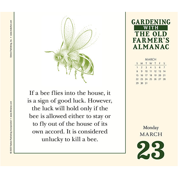 The Old Farmer’s Almanac – Gardening 2026 Daily Calendar