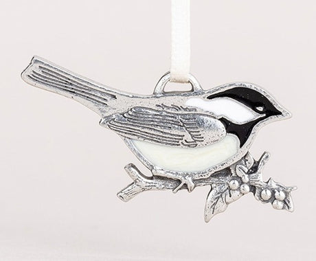 Chickadee Pewter Ornament