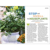 Magazine page with a houseplant and text about fragrant houseplants.