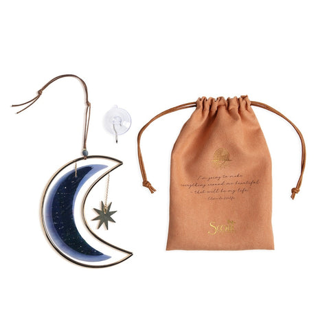 Moon & Star Stained Glass Light Catcher