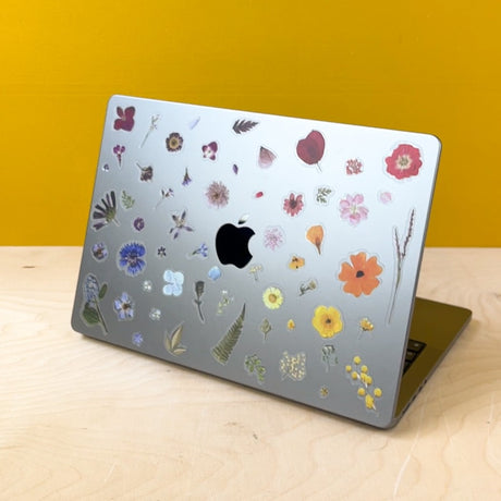 Pressed Flowers Sticker Sheet - Rainbow Gradient