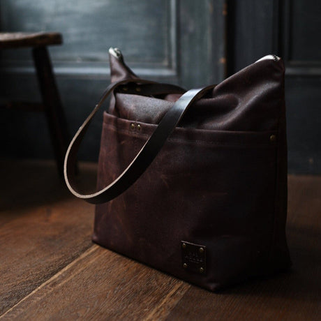 The Medium Zip Tote - Waxed Canvas Bag