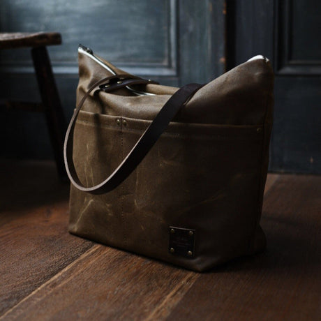 The Medium Zip Tote - Waxed Canvas Bag