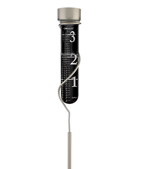 Grande View Rain Gauge - Satin Nickel (high contrast black)