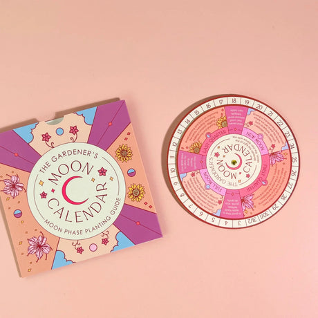 the moon phase spinner side by side with its envelope