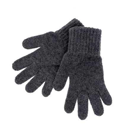 alpaca fleece gloves shown in medium gray