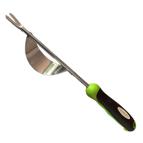 the dandelion weeder tool pointed at an upward angle against a white background