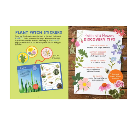 interior page with discovery tips and stickers